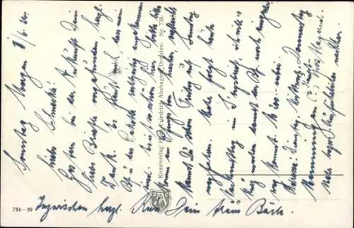 Mondschein Ak Frau mit Kindern beobachten Mond