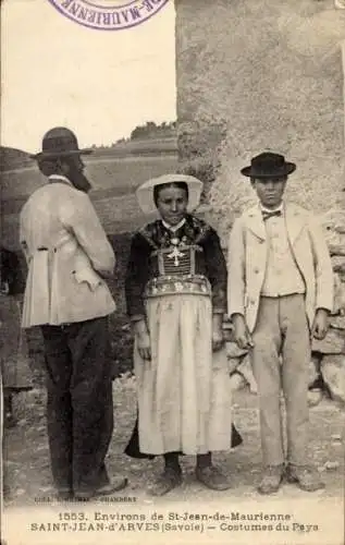Ak Environs de St-Jean-de-Maurienne, St-Jean-d'Arves, Costumes de Savoie