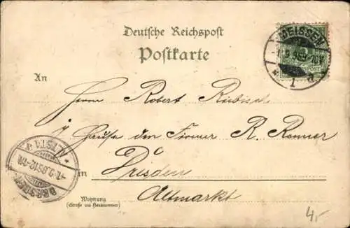 Litho Manöver, Deutsche Soldaten zu Pferden