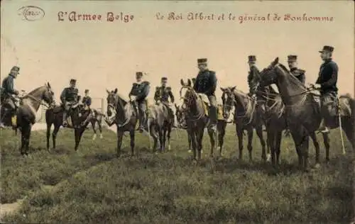 CPA Armee Belge, Roi Albert, General de Bonhomme