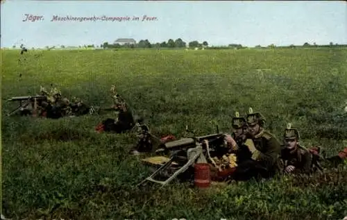 Ak Jäger, Maschinengewehr-Compagnie im Feuer