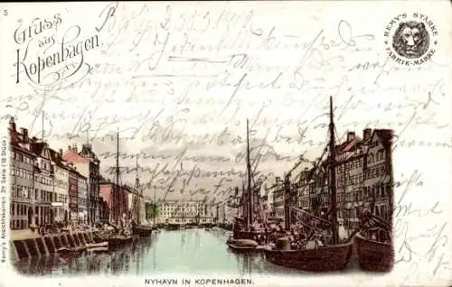 Ak København Kopenhagen Dänemark, Nyhavn, Remy's Stärke