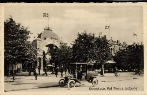 Ak København Kopenhagen Dänemark, Kopenhagen. Ved Tivolis Indgang