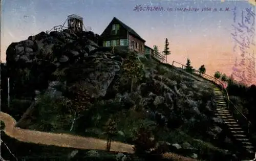 Ak Szklarska Poręba Schreiberhau Riesengebirge Schlesien, Hochstein, Isergebirge