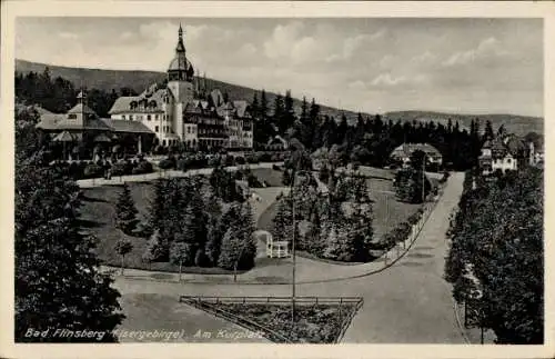 Ak Świeradów Zdrój Bad Flinsberg Schlesien, Kurplatz