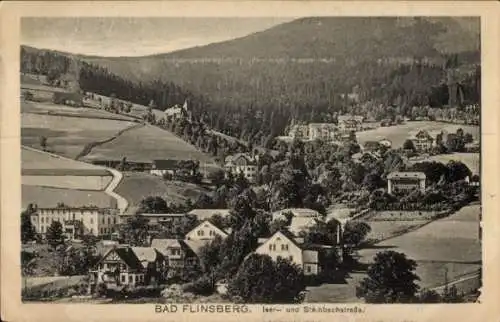 Ak Świeradów Zdrój Bad Flinsberg Schlesien, Teilansicht, Iser- und Steinbachstraße