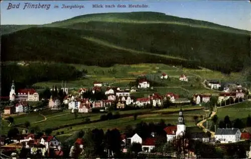 Ak Świeradów Zdrój Bad Flinsberg Schlesien, Blick nach dem Heufuder