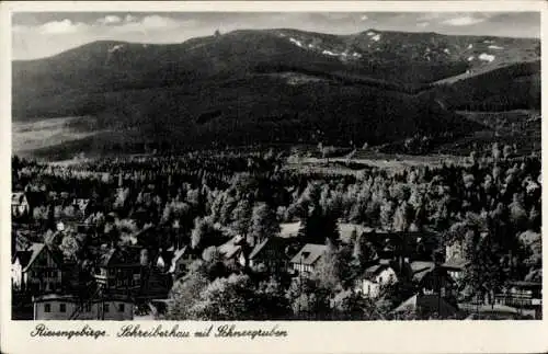 Ak Szklarska Poręba Schreiberhau Riesengebirge Schlesien, Panorama, Schneegruben
