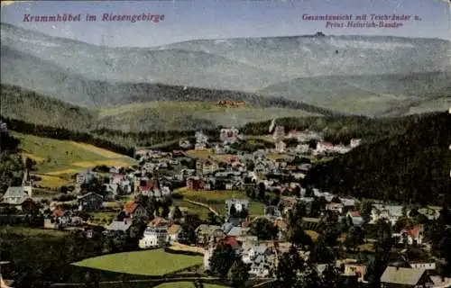 Ak Karpacz Krummhübel im Riesengebirge Schlesien, Panorama