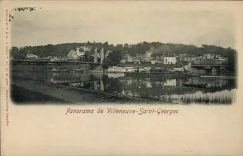 Ak Villeneuve Saint Georges Val de Marne, Panorama