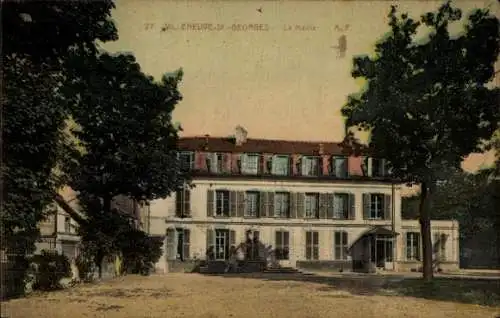 Ak Villeneuve Saint Georges Val de Marne, La Mairie
