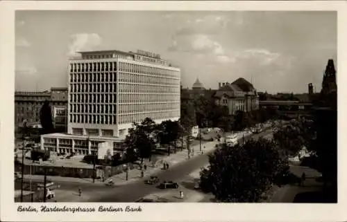 Ak Berlin Charlottenburg, Hardenbergstraße, Berliner Bank