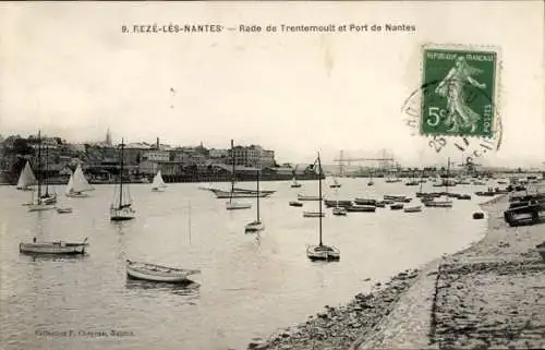 CPA Rezé les Nantes Loire Atlantique, Rade de Trentemoult et Port de Nantes