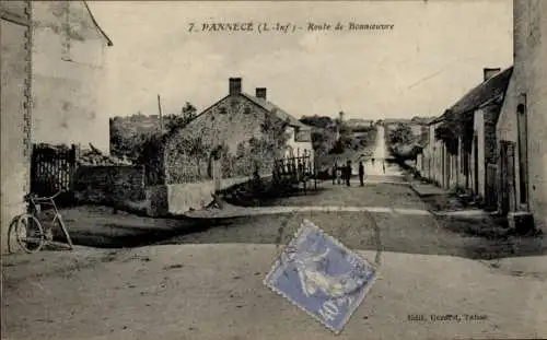 Ak Pannece Loire Atlantique, Route de Bonnœuvre