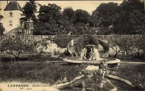 Ak Rions Gironde, Lagrange, Schlosspark
