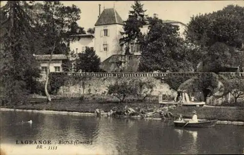 Ak Rions Gironde, Lagrange, Schlosspark
