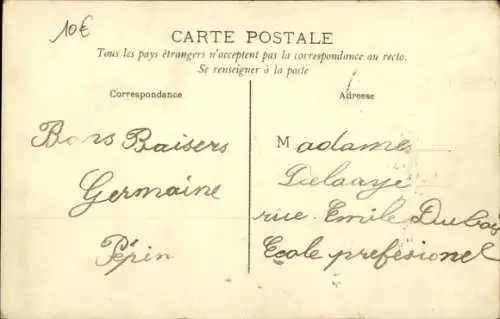 Ak Les Choux Loiret, Route de Chatillon, Kirche