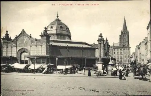 Ak Toulouse Haute Garonne, Markthalle, Architektur, Kirche,  Gebäude
