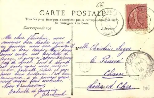 CPA Cerdon Loiret, Avenue de la Gare