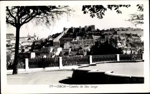 Ak Lisboa Lissabon Portugal, Panorama von  Castelo de São Jorge,  Architektur