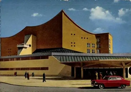 Ak Berlin Tiergarten, Philharmonie, Auto