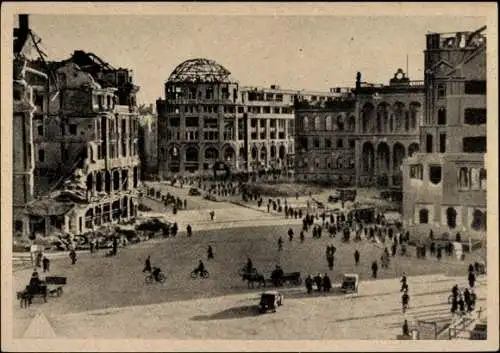 Ak Berlin Tiergarten, Blick auf den Potsdamer Platz, Kriegszerstörungen