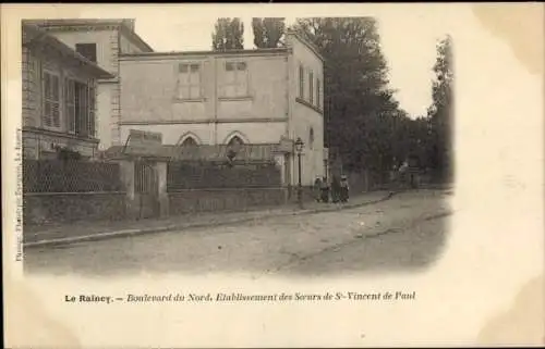 Ak Le Raincy Seine Saint Denis, Boulevard du Nord, Etablissement des Soeurs de St Vincent de Paul