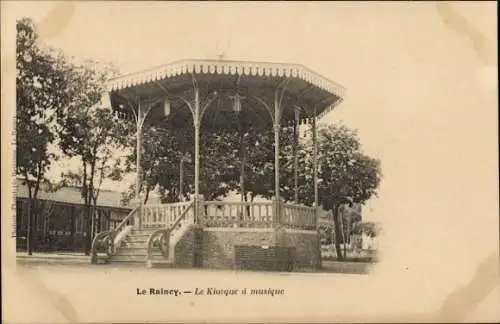 Ak Le Raincy Seine Saint Denis, Kiosque a musique
