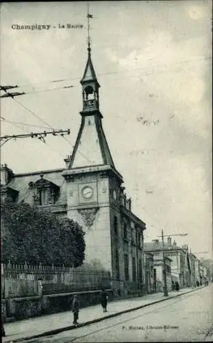 Ak Champigny sur Marne Val de Marne, Mairie von   Architektur, Straßenansicht, Altbau