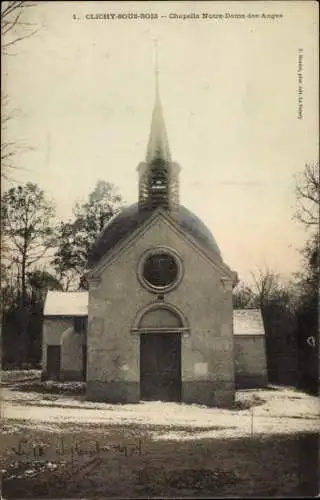 Ak Clichy sous Bois Seine Saint Denis, Chapelle Notre-Dame-des-Anges
