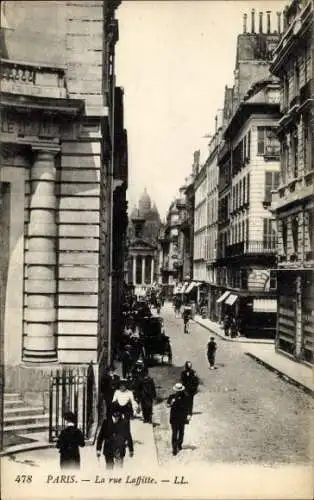 Ak Paris IX., Rue Laffitte