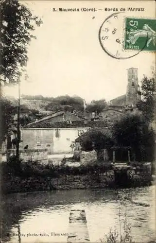 Ak Mauvezin Gers, Bords de l'Arratz