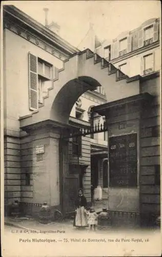 Ak Paris III, Rue du Parc Royal, Hotel de Bonneval