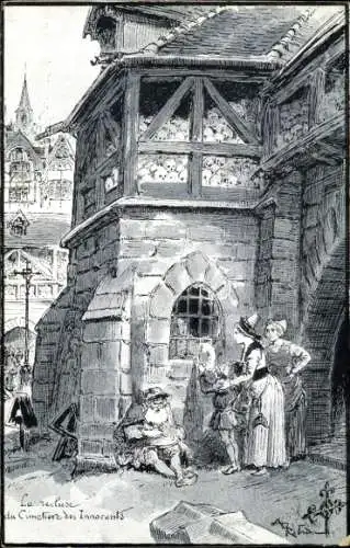 Künstler Ak Paris, Cimetière des Innocents