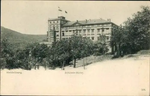 Ak Heidelberg am Neckar, Schloss-Hotel, Gebäude mit Bäumen,  