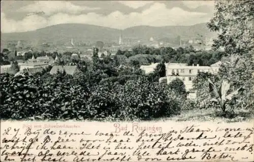 Ak Bad Kissingen Unterfranken Bayern, Blick vom Schweizerhäuschen