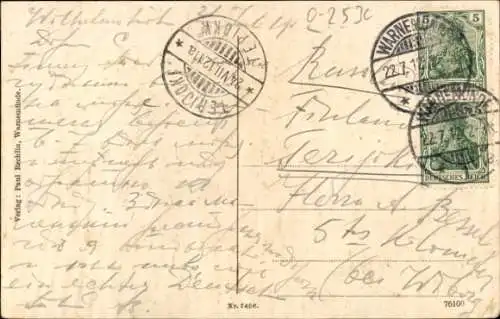 Ak Ostseebad Warnemünde Rostock, Stoltera