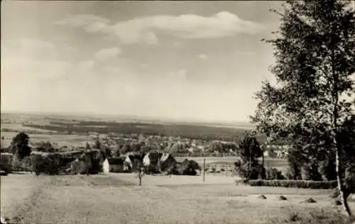 Ak Ohorn in Sachsen, Blick von der Jugendherberge, ländliche Landschaft, Häuserreihen, Bäume