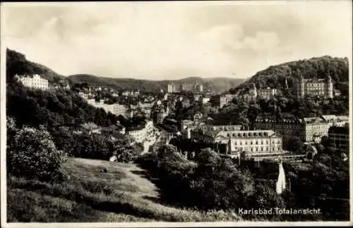 Ak Karlovy Vary Karlsbad Stadt, Gesamtansicht