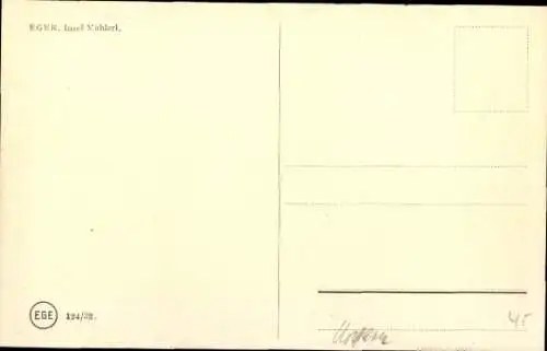 Ak Eger Region Karlsbad, Blick zum Insel Mühlerl