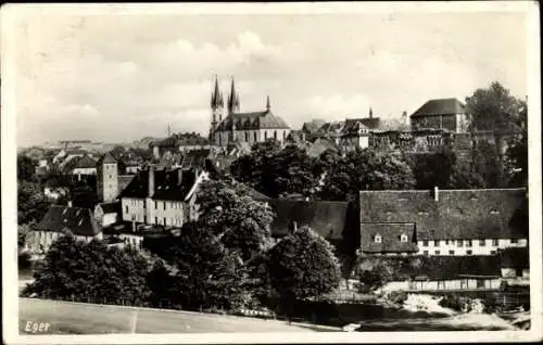 Ak Hohenberg an der Eger Oberfranken, Stadtansicht, Kirchen, Häuser, Landschaft,  Architektur