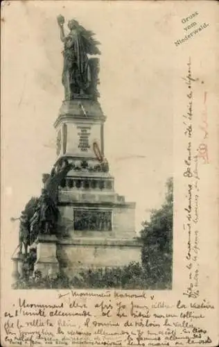 Ak Rüdesheim am Rhein, Niederwald Nationaldenkmal
