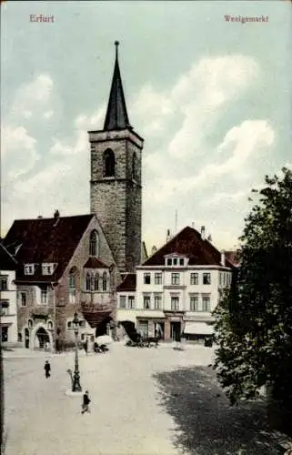 Ak Erfurt in Thüringen, Wenigemarkt