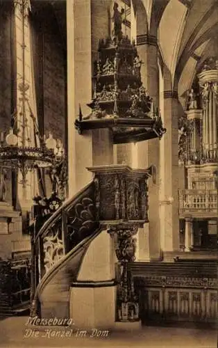 Ak Merseburg an der Saale, Kanzel im Dom