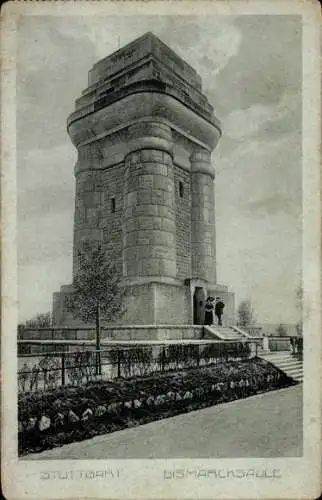 Ak Stuttgart in Württemberg, Bismarcksäule