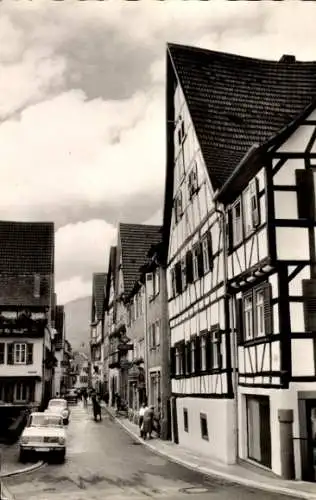 Ak Hirschhorn am Neckar Hessen, Straßenansicht, Fachwerkhäuser