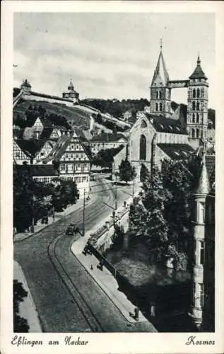 Ak Esslingen am Neckar, Straßenansicht