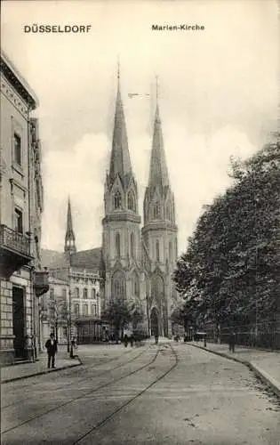 Ak Düsseldorf am Rhein, Marienkirche
