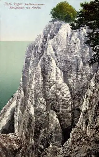 Ak Stubbenkammer Sassnitz auf Rügen, Königstuhl