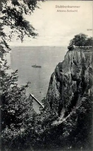 Ak Stubbenkammer Sassnitz auf Rügen, Arkona Schlucht